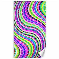 Neon Trippy Swirls Twirls Design Canvas 40  X 72  by Salmanaz77