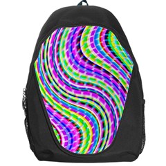 Neon Trippy Swirls Twirls Design Backpack Bag by Salmanaz77