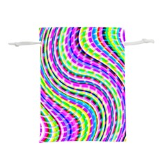 Neon Trippy Swirls Twirls Design Lightweight Drawstring Pouch (l) by Salmanaz77