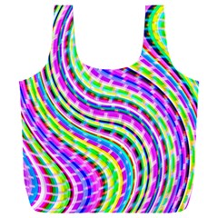 Neon Trippy Swirls Twirls Design Full Print Recycle Bag (xxxl) by Salmanaz77