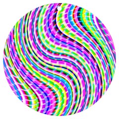 Neon Trippy Swirls Twirls Design Uv Print Acrylic Ornament Round by Salmanaz77