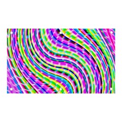 Neon Trippy Swirls Twirls Design Banner And Sign 5  X 3  by Salmanaz77