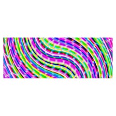 Neon Trippy Swirls Twirls Design Banner And Sign 8  X 3  by Salmanaz77