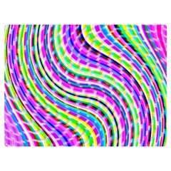 Neon Trippy Swirls Twirls Design Premium Plush Fleece Blanket (extra Small) by Salmanaz77