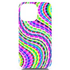 Neon Trippy Swirls Twirls Design Iphone 14 Pro Max Black Uv Print Case by Salmanaz77