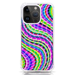 Neon Trippy Swirls Twirls Design Iphone 14 Pro Tpu Uv Print Case by Salmanaz77