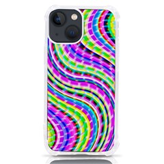 Neon Trippy Swirls Twirls Design Iphone 13 Mini Tpu Uv Print Case by Salmanaz77