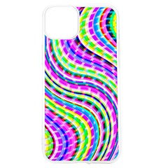 Neon Trippy Swirls Twirls Design Iphone 15 Tpu Uv Print Case by Salmanaz77