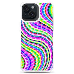 Neon Trippy Swirls Twirls Design Iphone 15 Plus Tpu Uv Print Case by Salmanaz77