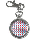 Fabric Geometric Pattern Background Key Chain Watches Front