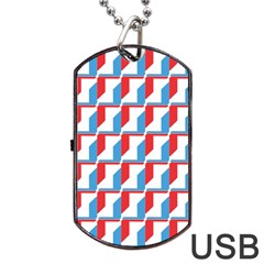 Fabric Geometric Pattern Background Dog Tag Usb Flash (one Side) by Salmanaz77