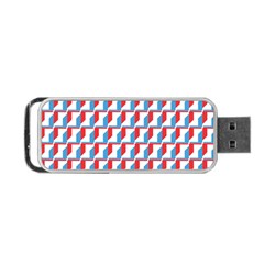 Fabric Geometric Pattern Background Portable Usb Flash (two Sides) by Salmanaz77