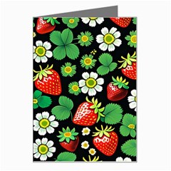 Strawberries Pattern Greeting Card by Salmanaz77