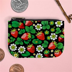 Strawberries Pattern Mini Coin Purse by Salmanaz77