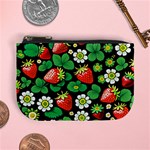 Strawberries Pattern Mini Coin Purse Front