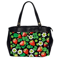 Strawberries Pattern Oversize Office Handbag (2 Sides) by Salmanaz77