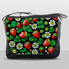 Strawberries Pattern Messenger Bag