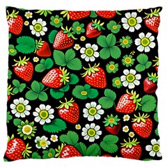 Strawberries Pattern Large Cushion Case (one Side) by Salmanaz77