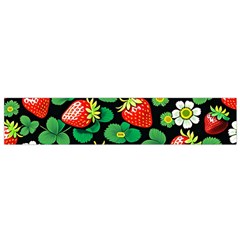 Strawberries Pattern Small Premium Plush Fleece Scarf by Salmanaz77