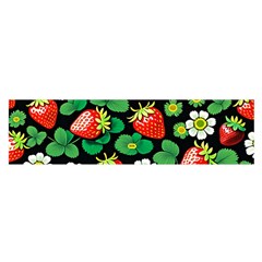 Strawberries Pattern Oblong Satin Scarf (16  X 60 ) by Salmanaz77