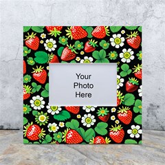 Strawberries Pattern White Box Photo Frame 4  X 6  by Salmanaz77