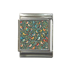 Birds Pattern Flowers Whimsical Italian Charm (13mm)