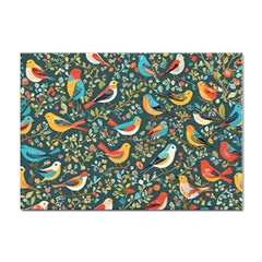 Birds Pattern Flowers Whimsical Sticker A4 (100 Pack) by Salmanaz77