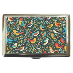 Birds Pattern Flowers Whimsical Cigarette Money Case