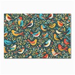 Birds Pattern Flowers Whimsical Postcards 5  x 7  (Pkg of 10) Front