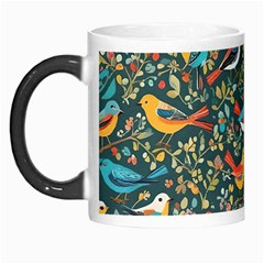 Birds Pattern Flowers Whimsical Morph Mug