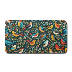 Birds Pattern Flowers Whimsical Medium Bar Mat