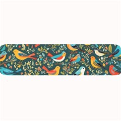 Birds Pattern Flowers Whimsical Large Bar Mat