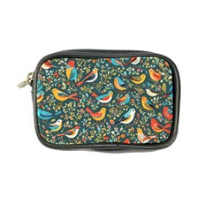 Birds Pattern Flowers Whimsical Coin Purse