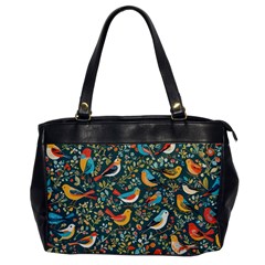 Birds Pattern Flowers Whimsical Oversize Office Handbag by Salmanaz77