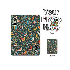 Birds Pattern Flowers Whimsical Playing Cards 54 Designs (mini)