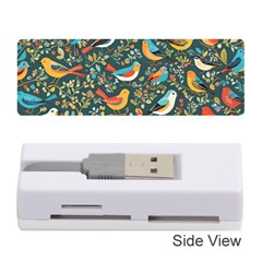 Birds Pattern Flowers Whimsical Memory Card Reader (Stick)