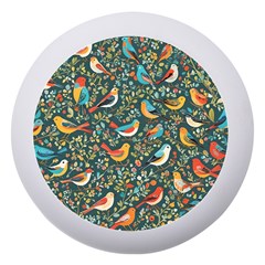 Birds Pattern Flowers Whimsical Dento Box with Mirror