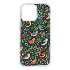 Birds Pattern Flowers Whimsical iPhone 14 Pro Max TPU UV Print Case