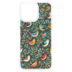 Birds Pattern Flowers Whimsical Iphone 15 Pro Max Tpu Uv Print Case