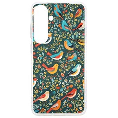 Birds Pattern Flowers Whimsical Samsung Galaxy S24 Ultra 6.9 Inch TPU UV Case