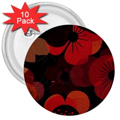 Flower Floral Flora Nature Pattern Background Backdrop 3  Buttons (10 Pack)  by Salmanaz77