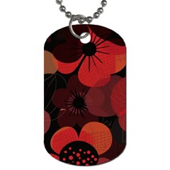 Flower Floral Flora Nature Pattern Background Backdrop Dog Tag (one Side) by Salmanaz77