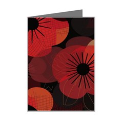 Flower Floral Flora Nature Pattern Background Backdrop Mini Greeting Card by Salmanaz77