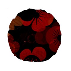 Flower Floral Flora Nature Pattern Background Backdrop Standard 15  Premium Round Cushions