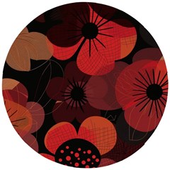 Flower Floral Flora Nature Pattern Background Backdrop Wooden Puzzle Round by Salmanaz77