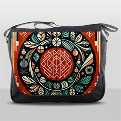 Wreath Deco Christmas Messenger Bag by Salmanaz77