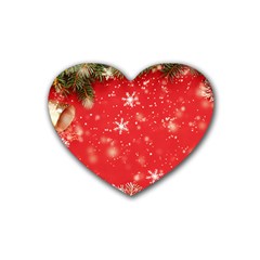 Christmas Ornament Rubber Heart Coaster (4 Pack) by Salmanaz77