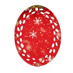 Christmas Ornament Oval Filigree Ornament (Two Sides) Front