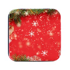 Christmas Ornament Square Metal Box (black) by Salmanaz77