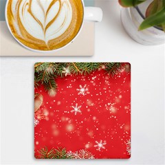 Christmas Ornament Uv Print Square Tile Coaster  by Salmanaz77